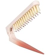 RHOS Boar Bristle Folding Hair Brush with Rat Tail Pick for Fine Hair | Slick Back Brush for Teas...
