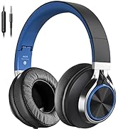 COOSII AC01 Over Ear Wired Headphones with Microphone, Corded Noise Isolating Stereo Headsets for...