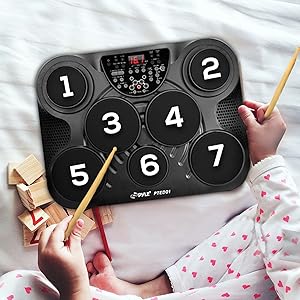 Electronic Table Digital Drum Kit Top w/ 7 Pad Digital Drum Kit