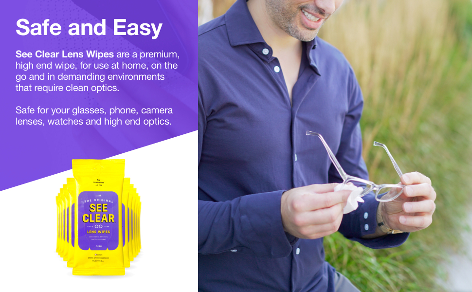 See Clear lens wipes are a premium, high end wipe.