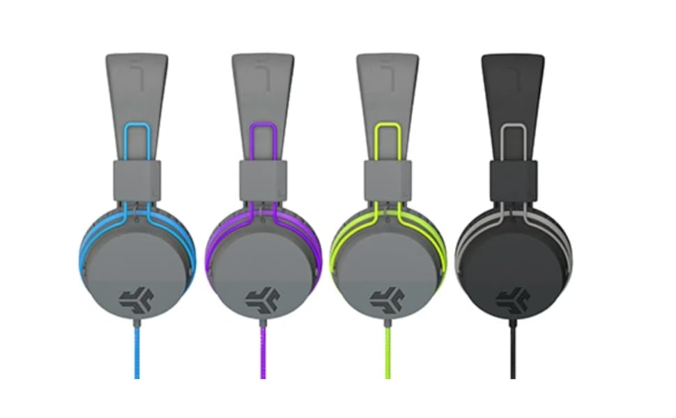 JLab Audio neon headphones over-ear with wire