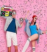 Waenerec Boombox Pinata with Pinata Stick & Hanging Loop Retro 90s Hip Hop Mexican Pinata Game fo...