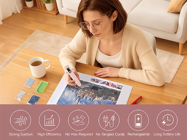 Electric Diamond Art Vacuum Pens