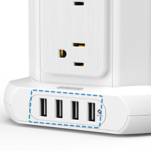 surge protector power strip tower