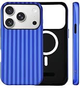 SenRiCase for iPhone 17 Pro Case Cute Striped Phone Case Compatible with MagSafe, Dual-Layer Shoc...