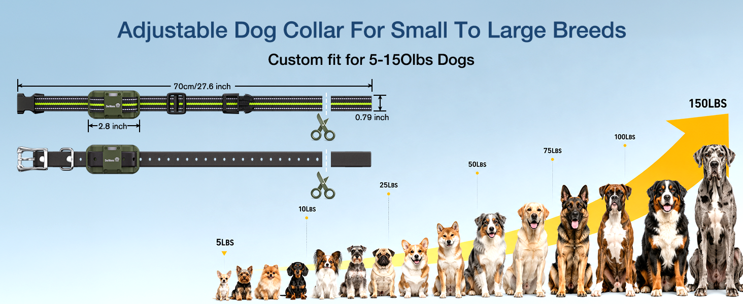 DeeWaves dog training collar with remote ,e collar for dogs training,shock collar for large dog