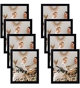 Golden State Art 8 x 10 Picture Frames Set of 8, Gallery Wall Frame Set Collage, Thin Tabletop Fa...