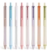 WRITECH Gel Ink Retractable Pens: Black Ink 0.7mm medium Fine Point Pen Set, Extra Smooth Tip No ...