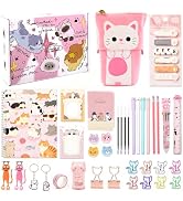 38Pcs Cute Cat Stationery Set, Cat School Supplies, Cat Lover Gifts Box | Cute Stationery Set, Ca...
