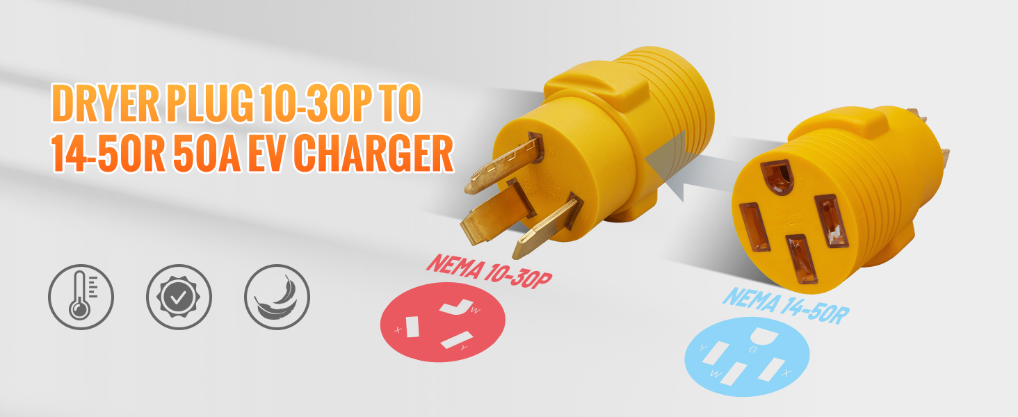 10-30p to 14-50r ev charger adapter