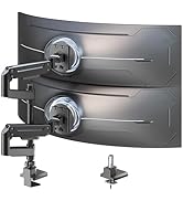 Dual Monitor-Arm Heavy-Duty for 17-49-inch Screens - Premium Vertical Stacked Dual Monitor Arm De...