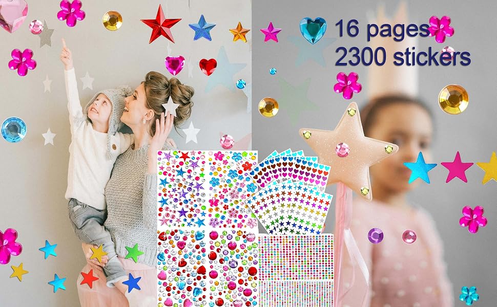 2300pcs Gem Stickers Jewels for Crafts
