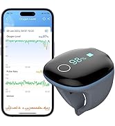 Wellue O2Ring Oxygen Monitor with Vibration Reminder -Bluetooth O2 Pulse Oximeter Rechargeable, C...