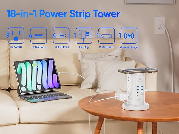 Power strip tower