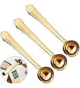Coffee Scoop Clip Stainless Steel Tablespoon Coffee Spoon With long handle Multifunction Sealing ...