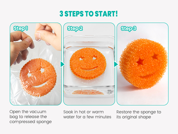 smiley smile face sponge scrub cleaning daddy mommy kids kitchen color5