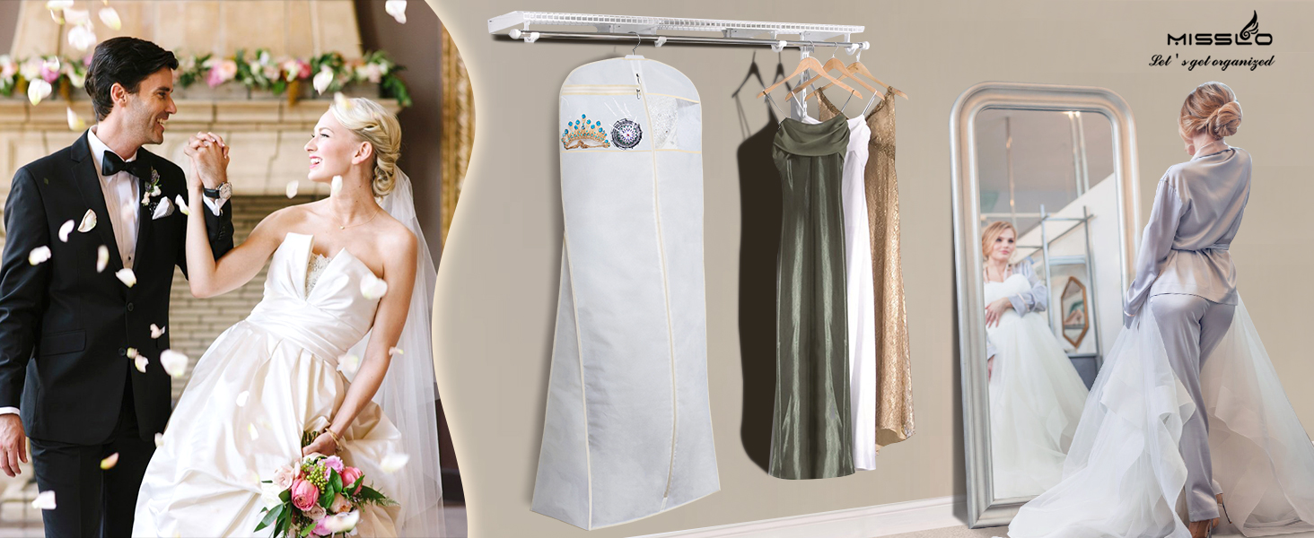 70" Bridal Wedding Gown Dress Garment Bag