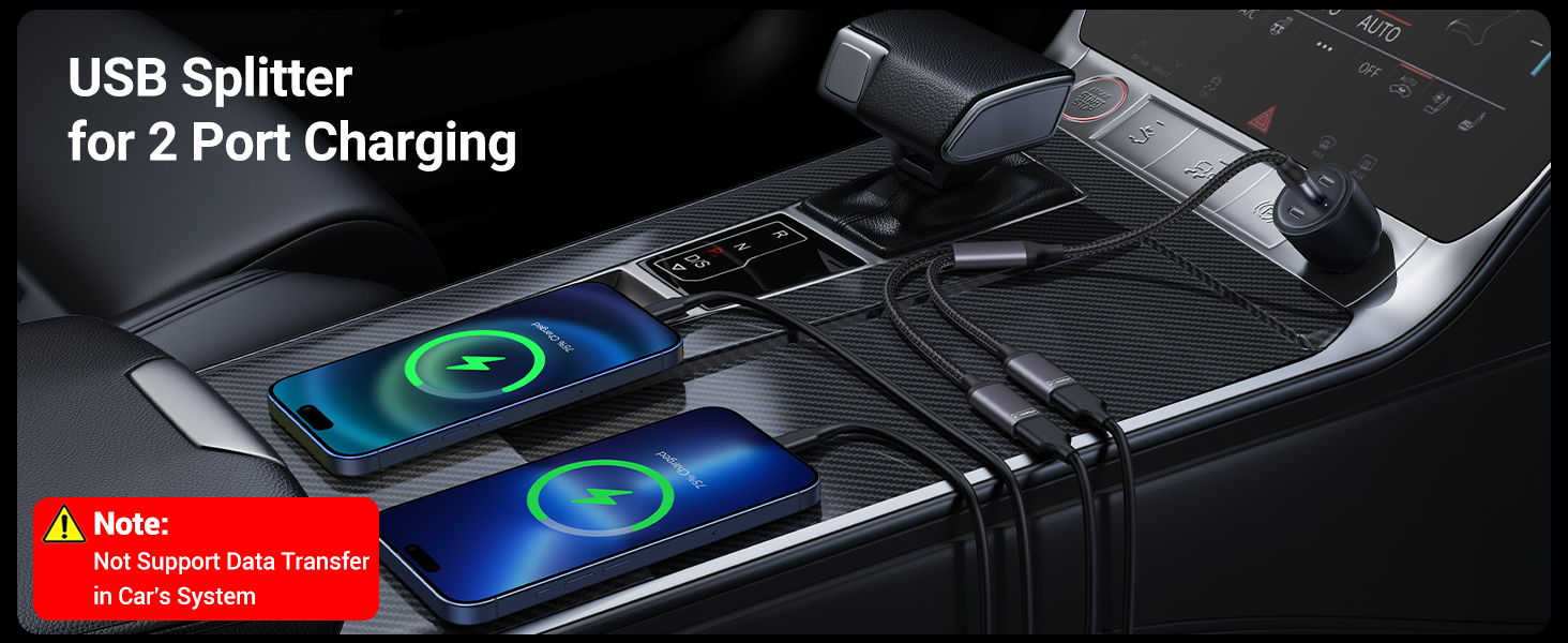 USB splitter for car charger