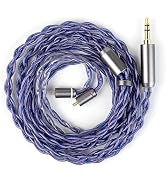Neon IEM Cable 2Pin 3.5mm, 4 Strand Earphone Cable CNC Aluminum Plugs | 4 Strands 5N OFC Copper W...