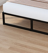 EMODA 12 Inch Queen Bed Frame No Box Spring Needed Heavy Duty Metal Platform BedFrame Queen Size ...