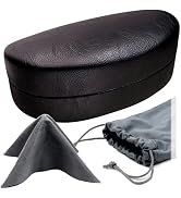 MyEyeglassCase - Large Sunglasses Case - Glasses Holder with Pouch & Cloth - Eyeglass Hard shell ...