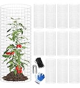 winemana 12Pcs Garden Plant Protector Cage, 24x12 IN Metal Wire Protectors for Plants, Protection...