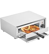 VEVOR Countertop Electric Pizza Oven, 12-inch, 1500W, 122-662? Temp Range, Stainless Steel Constr...