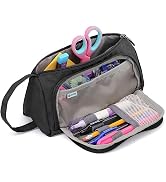 Enday Big Capacity Pencil Case, 3 Compartments Pencil Bags with Zipper, Large Capacity Pencil Pou...