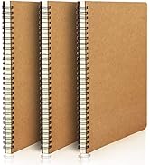 EUSOAR Spiral Notebook, B5 3 Pack 7.3