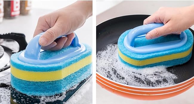 Cleaning Brush Bathroom Kitchen Bathtub Toilet Cleaner Sponge Brush Shower Tiles Cleaning Product