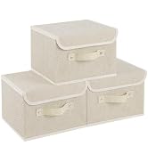 ENUMAIL Fabric Storage Bins Cube Organizers with Flip-Top Lid and Handles,Storage Boxes for Organ...