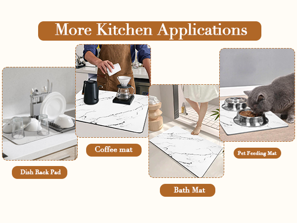 silicone drying mat for kitchen counter