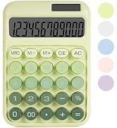 DANRONG Mechanical Switch Calculator with Big Buttons, Calculators Desktop, 12 Digits, Solar Batt...