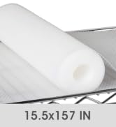 PABUSIOR Pantry Shelf Liner for 16 inch Wire Shelving - Clear Wire Shelf Liner 15.5 x 157 Inch