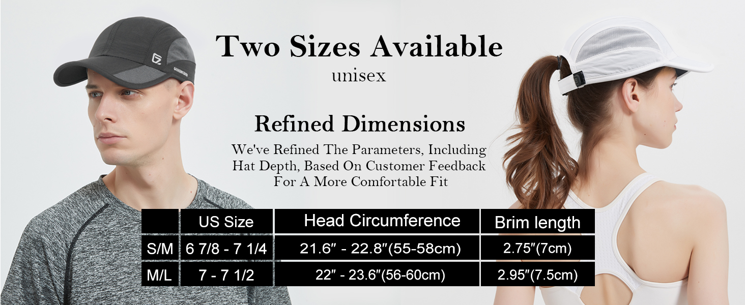 Two sizes available for men and women
