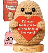 Gift for Him and Her - Handmade Crochet Potato with 30 Fun & Romantic Signs | Cute Present for Bi...