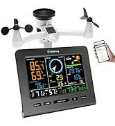 Urageuxy Wireless Weather Station Indoor Outdoor Thermometer,8-in-1 WiFi Weather Station(Thermo-H...