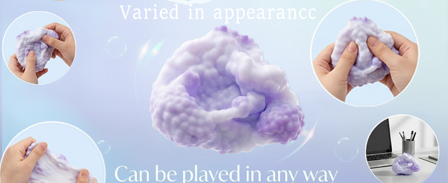 Crunchy Squishy Stress Ball, Moldable Sand Squishy with Varied Appearance, Can Be Played in Any Way