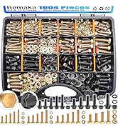 Bemaka 1004Pcs Metric Bolts and Nuts Assortment Kit - Grade 8.8 M4 M5 M6 M8 Bolts and Nuts Kit & ...