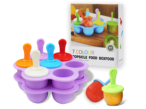 Popsicles Molds 4Pcs Silicone Popsicle Molds Drip Free Ice Pop Mold for Kids Reusable Popsicle Mold