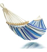 Double Hammock 2 Person Extra Large 220x150cm Total Length 330cm Load 500lb Canvas Cotton Hammock...
