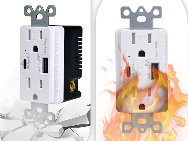 usb c pd wall outlet 65w gan