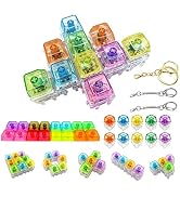 Gtzzot 10-Pack Keyboard Fidget Connectable Cubes Toy, Shape-Changeable Stress Relief Clicker Keyc...