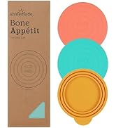 Shinemade Variety Mix Silicone Can Covers (Pack of 3) | Pet Food Lids | Bone Appetit