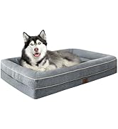 TaiBest Waterproof Memory Foam Dog Beds for Extra Large Dogs Non-Slip Orthopedic Dog Beds Washabl...
