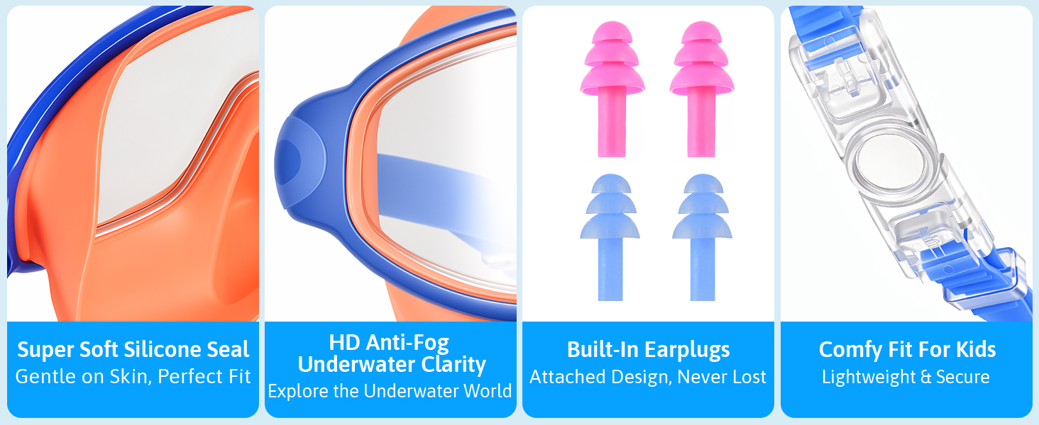 Toddler Goggles with Nose Cover