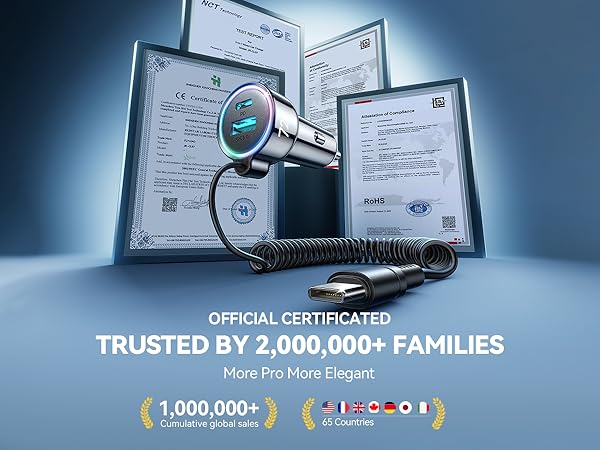 usb c car charger fast charging