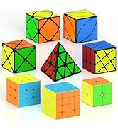 Vdealen Speed Cube Set, Magic Cube Bundle of 2x2 3x3 4x4 Pyramid Skewb Ivy Dino Windmill Puzzle C...