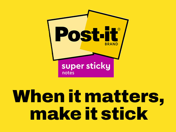When it matters, make it stick with Post-it