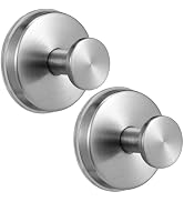 Fenas Large Suction Cup Hooks, Heavy Duty 15lb Holds Towel & Robe, No-Drill Shower Bathroom Hooks...